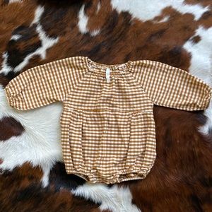 Rylee & Cru Gingham bubble romper size 12-18months.